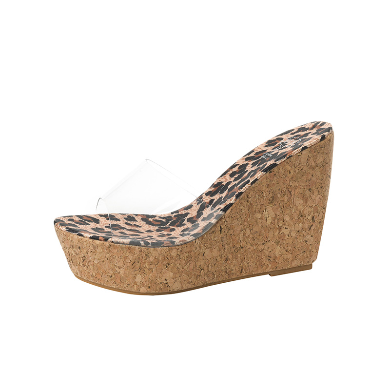 2026 New Summer Platform Wedge Slippers for Women French Style Transparent Strap Slip On Sandals - Image 5