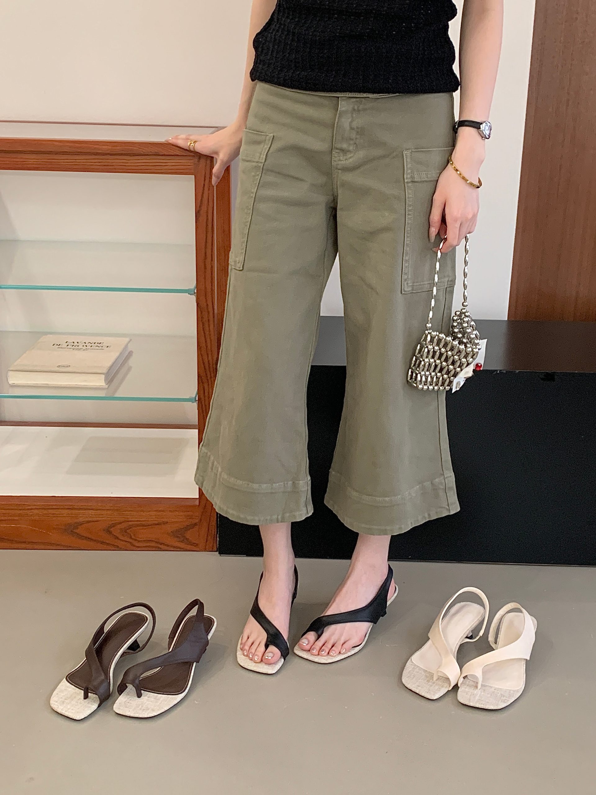 2026 Summer New Style Minimalist Chunky Heel Sandals for Women Genuine Leather Open Toe Slip On Fashion Sandals