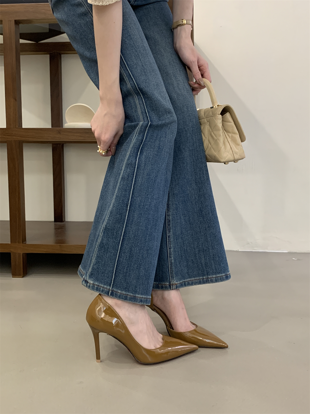Black Side Cut Out High Heels for Women 2025 New Spring Summer Sexy Comfortable Red Sole Pointed Toe Shoes - Image 3