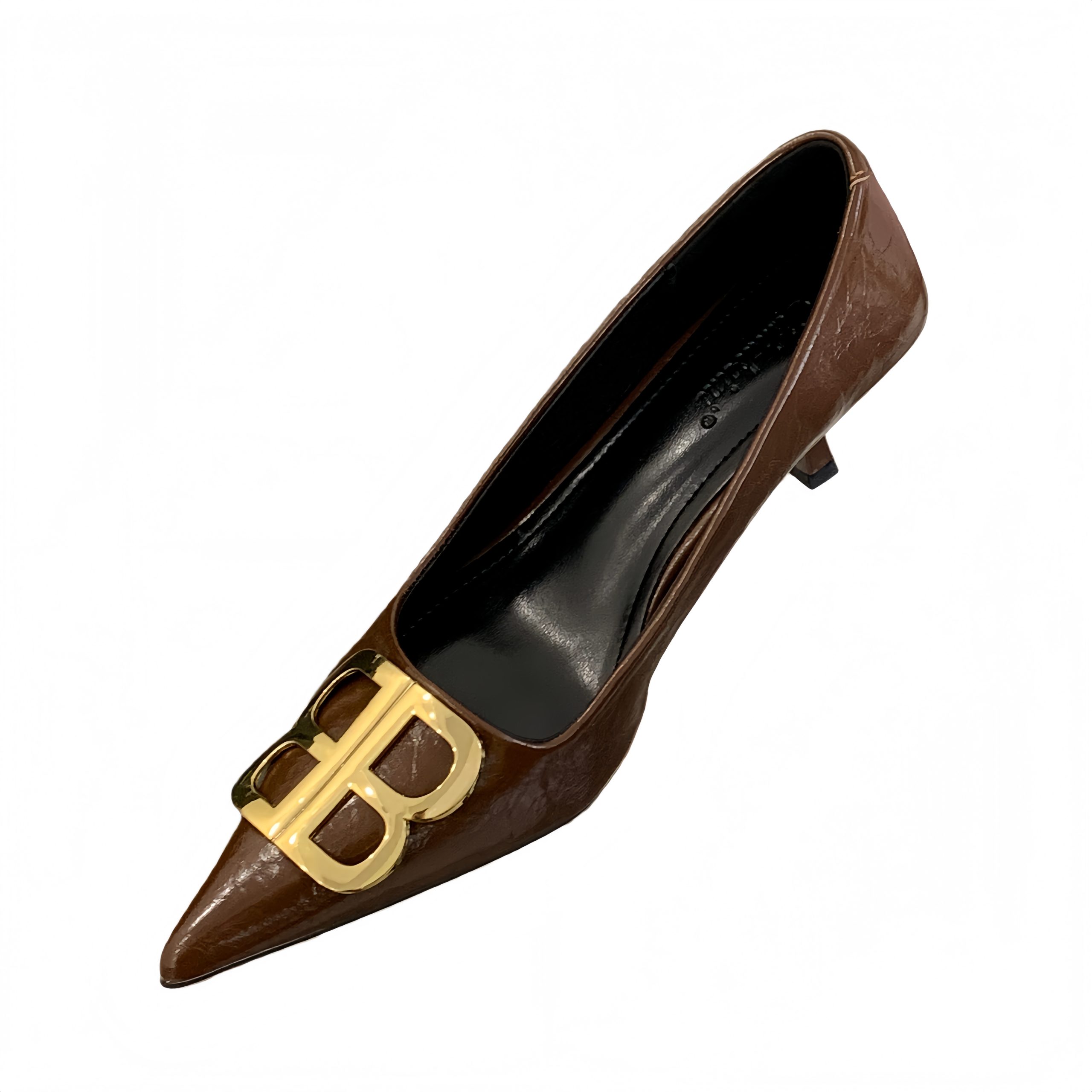 Designer Metal Buckle Pointed Toe Low Heel Shoes for Women 2026 Spring Elegant Versatile High Heel Office Shoes - Image 5