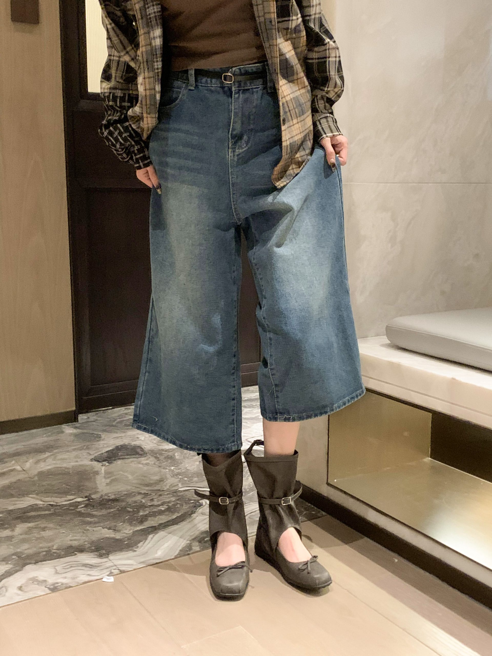 Korean Minimalist Design Buckle Strap Summer Boots for Women 2025 New Bow Ballet Pleated Stacked Boots - Image 2