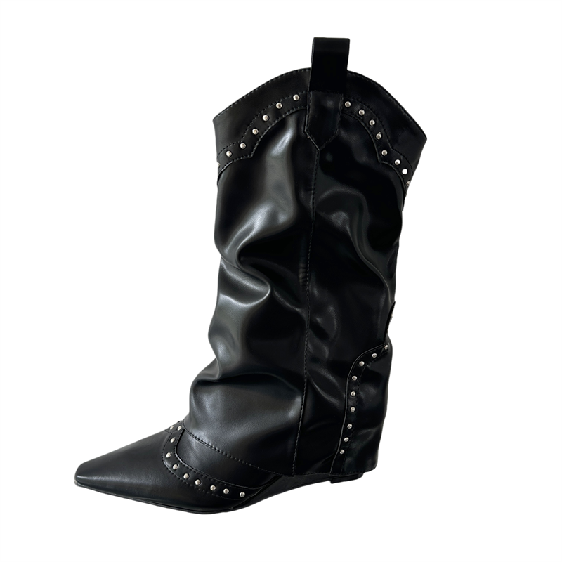 Pointed Toe Stiletto Boots 2026 New Retro High Heel Tube Boots Niche Versatile High Top Fashion Boots Women - Image 5